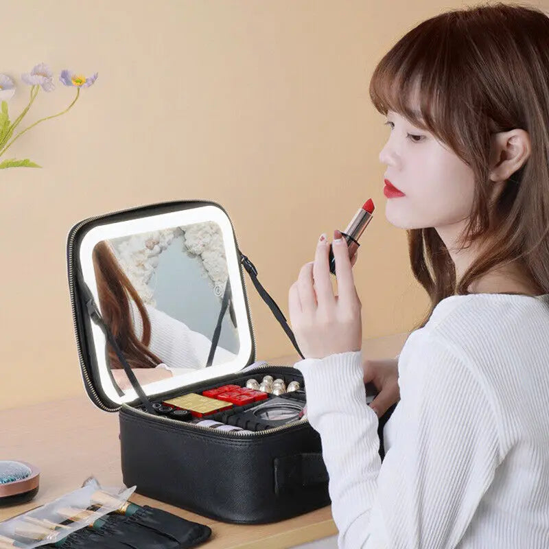 Smart Led Makeup Bag With Mirror