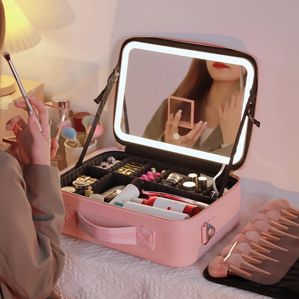 Smart Led Makeup Bag With Mirror